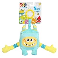 Super Simple WowWee Sensory Plush Monsters Rizzo (Blue) with 5+ Sensory Features (Ages 0+)