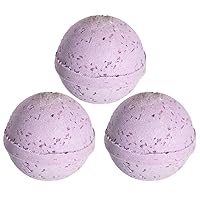 3 Pc Lavender Bath Bombs Natural Fragrance Bubble Spa Fizzy Fizzies Moisturizing Essential Oil Aromatherapy Relaxing Soothing Calm Luxury Muscle Relief Shower Steamer Self Care Bath Soak Relaxation