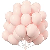 PartyWoo Pale Pink Balloons, 50 pcs 12 Inch Pink Balloons, Pink Latex Balloons for Balloon Garland Balloon Arch as Birthday Party Decorations, Wedding Decorations, Baby Shower Decorations, Pink-Q01
