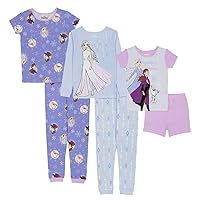 Girls' Frozen | Princess | Minnie Mouse 6-Piece Snug-fit Cotton Pajamas Set