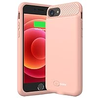 Battery Case for iPhone 8/7/6s/6/SE/SE 2022, Powerful 6000mAh Ultra Slim iPhone Charging Case 360°Protection Rechargeable Extended Battery Pack Charger Case for iPhone 8/7/6s/6/SE-4.7