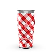 Tervis Traveler Summer Essentials - Picnic Gingham Triple Walled Insulated Tumbler Travel Cup Keeps Drinks Cold & Hot, 20oz, Stainless Steel