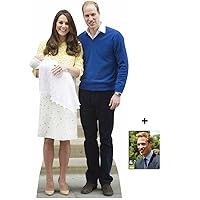 Fan Pack - Princess Charlotte, Prince William and Kate The Duchess of Cambridge Lifesize Cardboard Cutout / Standup Includes 8x10 (20x25cm) Photo