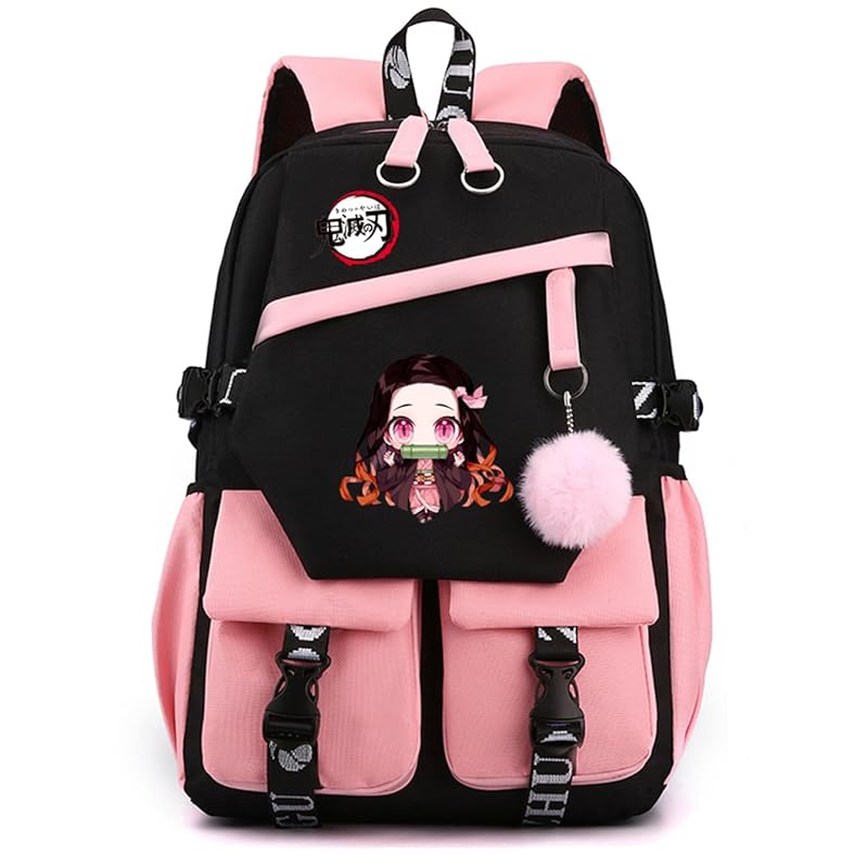 Amazon.com: Kugahus Anime Backpacks Set,Cartoon Laptop Backpacks Teens  Backpack Travel Bags Pencil Case Lunch Box （Black : Electronics