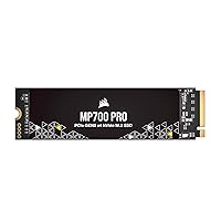 Corsair MP700 PRO 2TB M.2 PCIe Gen5 x4 NVMe 2.0 SSD – M.2 2280 – Up to 12,400MB/sec Sequential Read – High-Density TLC NAND – Black