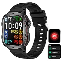 Sport 3ATM Smartwatch for Men Women (Answer/Calls) 5.0 cm Fitness Tracker, 100+ Sports Modes Smartwatch with Heart Rate/Sleep Monitor, Pedometer, IP68 Waterproof 2024 Activity Tracker