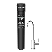 Waterdrop 17UB-UF 0.01 μm Ultra Filtration Under Sink Water Filter System for Baçtёria Reduction, Reduces Lead, Chlorine, Bad Taste & Odor, 24K Gallons, with Dedicated Brushed Nickel Faucet, USA Tech