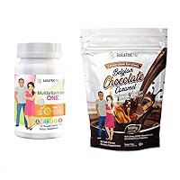 BariatricPal 30-Day Bariatric Vitamin Bundle (Multivitamin ONE 1 per Day! with 45mg Iron Chewable - Orange Citrus and Calcium Citrate Soft Chews 500mg with Probiotics - Belgian Chocolate Caramel)