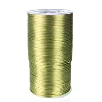 Satin Rattail Cord Chinese Knot, 2mm, 200 Yards (Moss Green)