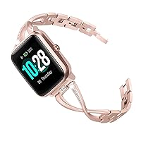 Women Band for ID205L Veryfitpro Smart Watch, Bling Diamond & Stainless Steel Watchband Quick Release Strap Jewelry Wristband for ID205L, ID205G ID205 ID205U ID205S
