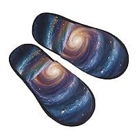 Space Spiral Cosmic Energy Furry House Slippers for Women Men Soft Fuzzy Slippers Indoor Casual Plush House Shoes