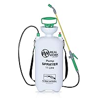 3-Gallon Handheld Tank Sprayer with Carry Handle and Shoulder Strap for Pests & Weeds, Watering Garden, and Spraying Plants, in Translucent White by RealWork