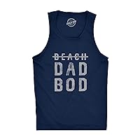 Mens Beach Dad BOD Fitness Tank Funny Sarcastic Father's Day Fitness Out of Shape Novetly Top for Guys