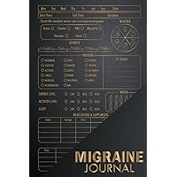 Migraine Journal: Daily Headache Tracker Log Journal To Record Chroni Migraine Triggers, Cluster, Tension, TMJ and Sinus Headaches, Duration, Relief, ... | Headache Tracking Journal And Pain Diary