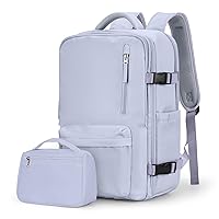 VGCUB Large Travel Backpack,Carry on Backpack for Women Men Airline Approved Gym Backpack Waterproof Business Laptop Daypack,Purple With Toiletry Bag