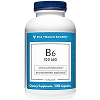 The Vitamin Shoppe B6 100MG (300 Capsules)