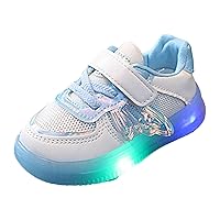 Wide Girls Shoes Children Shoes LED Light Emitting Shoes Fashion Children Sports Light Shoes Mesh Shoes Girls Size 12