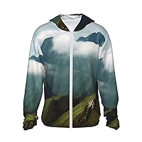 UPF50+ Hill Station Sun Protection Hoodie Jacket Quick Dry Long Sleeve Sun Shirt For Men Women
