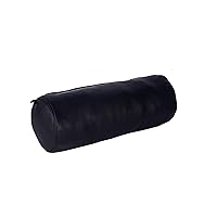 Round Cervical Roll Cylinder Bolster Pillow Cover | Ergonomically Designed for Head, Neck, Back, and Legs, Ideal for Spine and Neck Support, 6x16 Inches, Black Pack of 1