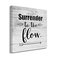 Motivational Canvas Prints Wall Art Surrender to The Flow Painting Artwork Canvas Wall Art, Modern Wall Decor for Home Office School, Birthday Gift, 8x8 Inch