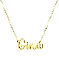 Personalized Name Necklace 18K Gold Plated Stainless Steel pendant Jewelry Birthday Gift for Girls