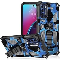 Case for OnePlus Nord N200 5G,Camouflage Military Grade Car Holder Protection [Built-in Kickstand] Magnetic Heavy Duty TPU+PC Shockproof Phone Case for OnePlus Nord N200 5G (Blue)