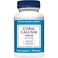 The Vitamin Shoppe Coral Calcium 1,500MG - Eco Safe Source of Calcium, Magnesium & Trace Minerals to Support Healthy Bones and Teeth (180 Capsules)