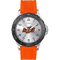 Timex Tribute Men's Collegiate Gamer 42mm Watch – Oklahoma State Cowboys with Orange Silicone Strap