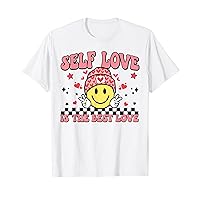 Retro Valentine Self Love is The Best Love Valentines Day T-Shirt