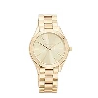 Michael Kors Runway Women's Quartz Watch with Stainless Steel Ceramic Leather Strap