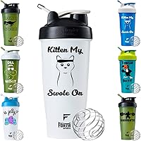 Blender Bottle x Forza Sports Classic 28 oz. Shaker - Kitten My Swole On - White