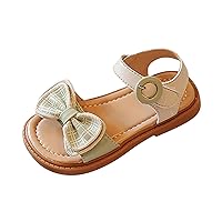 Girls' Sandals Summer Children's Soft Sole Shoes Fashion Girls' Bow Princess Shoes Baby Beach Shoes Slide for Big Kids