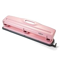 Economy 3-Hole Punch, 12 Sheet Capacity, Pink (90142)