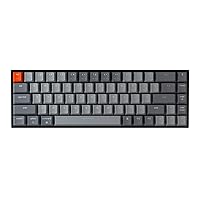 Keychron K6 Hot Swappable Wireless Bluetooth 5.1/Wired Mechanical Gaming Keyboard, 65% Compact 68-Key RGB LED Backlight/Gateron Red Switch/Rechargeable Battery for Mac Windows