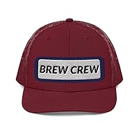 Brew Crew Trucker Cap | Beer Hat Cardinal, One Size