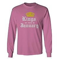The Best Birthday Gift Kings are Born in January Long Sleeve Men's