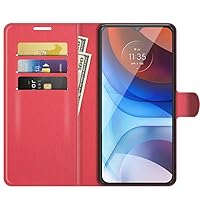 Honor 70 Case, Premium PU Leather Magnetic Shockproof Book Stand Folio Flip Wallet Case Cover with Card Holder for Honor 70 5G Phone Case (Red)