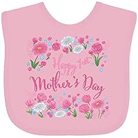 inktastic Happy First Mother's Day-Roses and Daisies Baby Bib