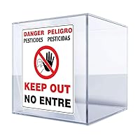Decal Sticker Danger Pesticides Keep Out/Peligro Pesticidas No Entre 3 X 2,5