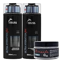 Truss Ultra Hydration Plus Shampoo and Conditioner Set Bundle with Miracle Hair Mask