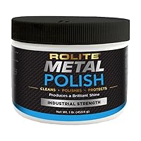 Rolite - RMP1# Metal Polish Paste - Industrial Strength Scratch Remover and Cleaner, Polishing Cream for Aluminum, Chrome, Stainless Steel and Other Metals, Non-Toxic Formula, 1 Pound, Pink, 1 Pack