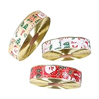 PartyKindom 3 Rolls Fabric Xmas Ribbons Gift Ribbons for Presents Ribbon for Holidays Ribbon Ribbon for Bows Ribbon for Gift Wrapping Ribbon Ornament Ribbon roll Bow tie