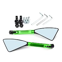 For Hon&da CB500X CB500 CB-500X Motorcycle CNC Aluminum 8mm 10mm Rearview Side Mirror mirror universal (Color : Green)