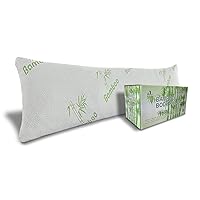 DreamField Linen Rayon of Bamboo Body Pillow for Adults - [Adjustable] Shredded Memory Foam Long Cooling Pillows, Removable and Washable Hypoallergenic Cover with Zipper
