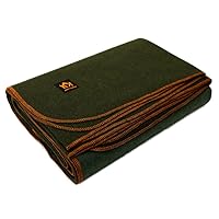 Arcturus Military Wool Blanket - 4.5 lbs, Warm, Thick, Washable, Large 64