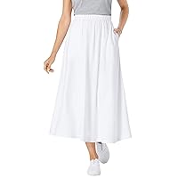 Woman Within Women's Plus Size Petite 7-Day Knit A-Line Skirt