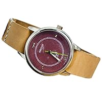 Raketa Copernic Mens Wrist Vintage Watch Rare Men Wrist Copernic Watch (Milk Chocolate Strap)