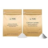 Pure Original Ingredients Calcium Chloride & Calcium Lactate Bundle, (1lb) Dietary Supplements, Fine Powders