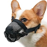 Breathable Mesh Dog Muzzle, Poisoned Bait Protective Muzzle for Dogs to Prevent Biting and Barking