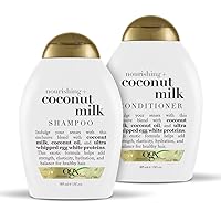 Nourishing + Coconut Milk Shampoo & Conditioner Set, 13 Fl Oz (Pack of 2) (packaging may vary), White